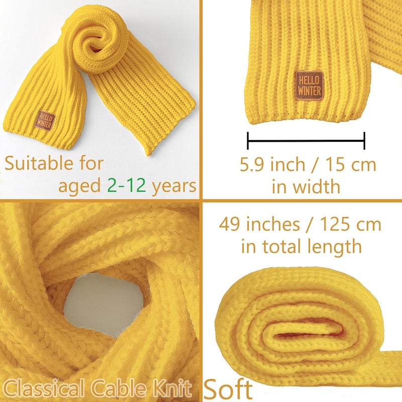 Hello Winter Kids Scarf Winter Neck Warmer Toddler Neck Scarf Girls Thick Scarves Boys Warm Neck Warp 2-12 Years - Image 2
